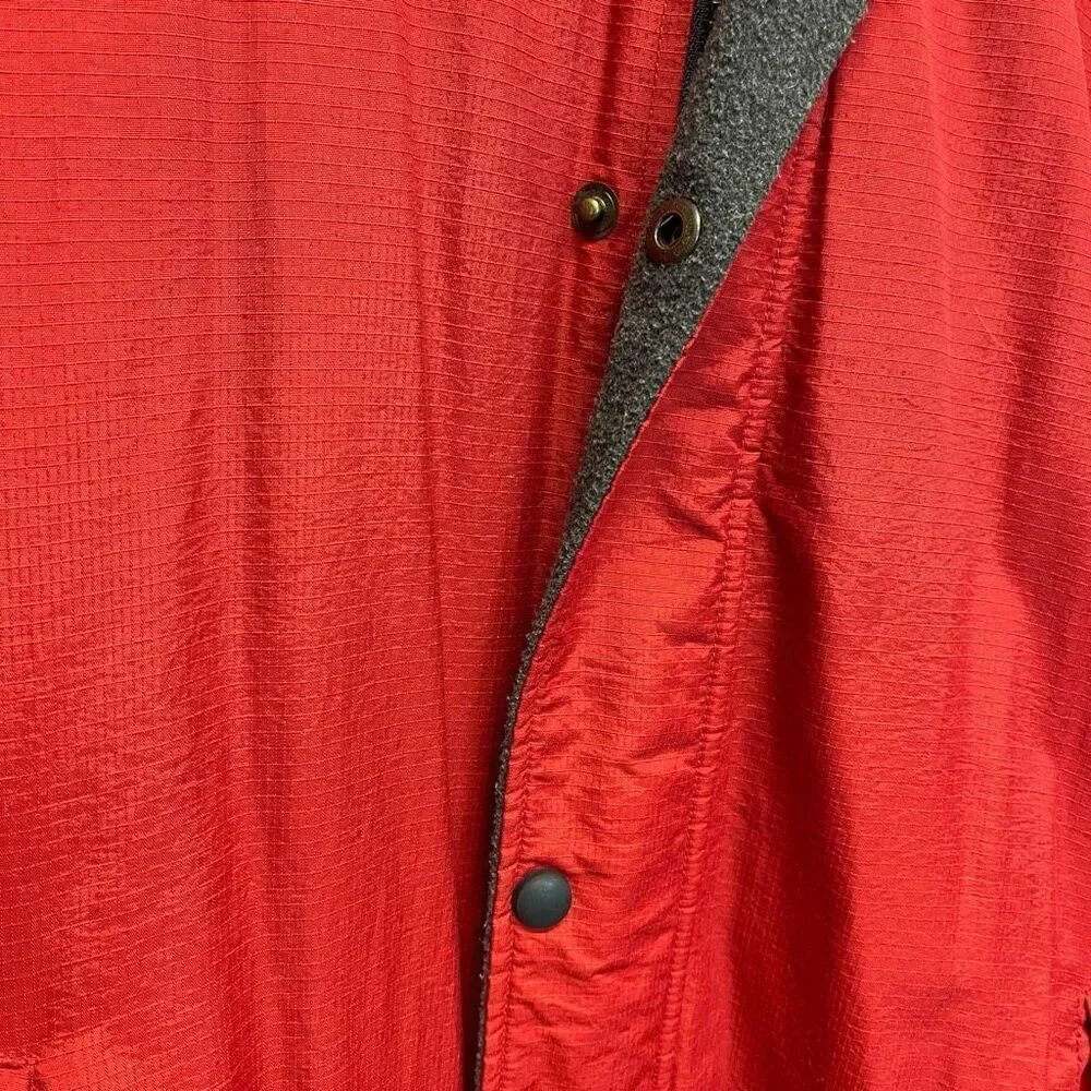 STRUCTURE Sport Jacket Men’s XL Red Charcoal Gray‎ Hooded Reversible Windbreaker